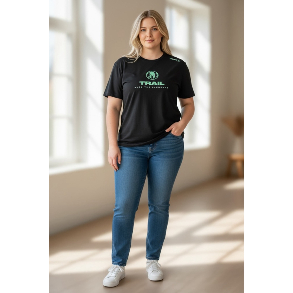Women's Spartan Black & Green Trail Finisher Short Sleeve Tee 2X NWOT